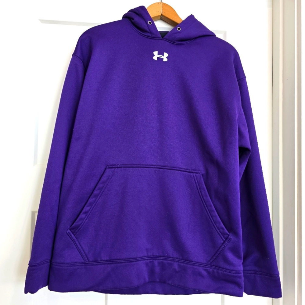 Under Armour Hooded Sweatshirt Men's M Loose Purple Hoodie